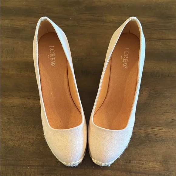 J. Crew Cream Espadrilles Elegant Design - Picture 1 of 2